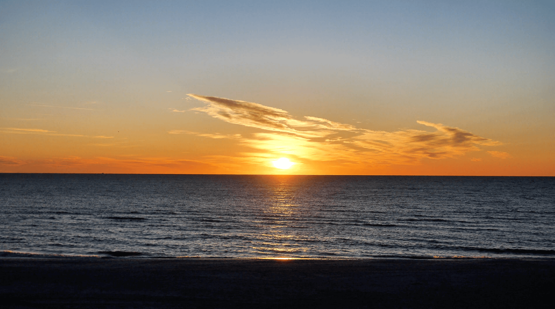 sunset over the gulf of mexico